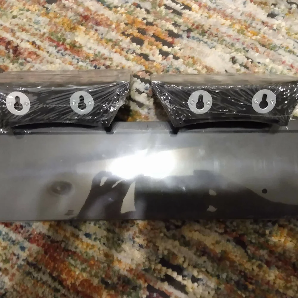 Floating black wall shelves. 3 pc new